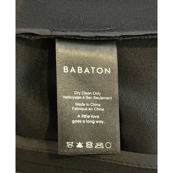 New Aritzia BABATON Black Mirror Crepe Open Front Power Blazer Jacket - Picture 9 of 10